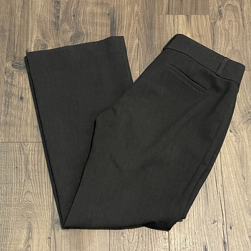 Ann Taylor LOFT Marisa Trouser Pants Charcoal Gray Wide Leg Stretch Women Size 4